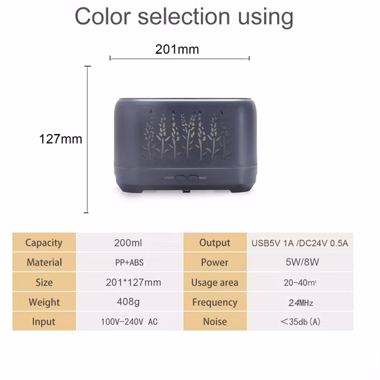 Diffuseur d'arôme de flamme de feu 3D, humidificateur Portable 180ml, mini diffuseur d'air de flamme