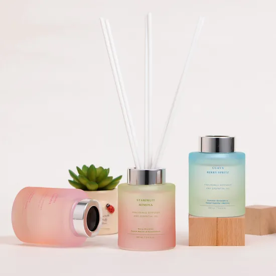 Bouteille en verre marron au Design de luxe, diffuseur de parfum de fleur, d'huile essentielle et d'arôme, diffuseur de roseaux carrés pour le bureau et la maison, nouvel arrivage 2023