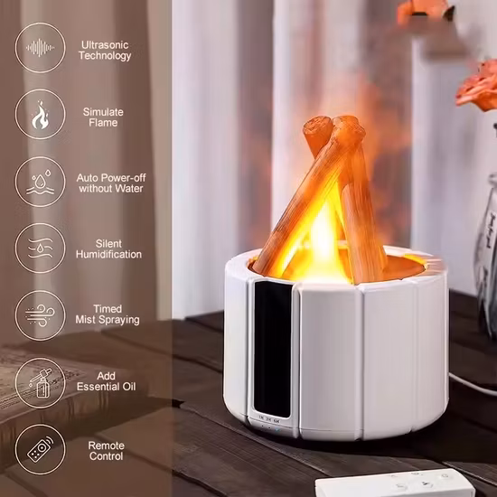 Diffuseur d'aromathérapie 3D, humidificateur de flamme, humidificateur de Yoga, diffuseur d'air aromatique